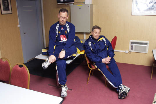 Lars Lagerbäck och Tommy Söderberg, förbundskaptener i