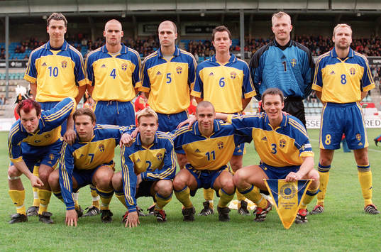 Sverige, Bakre raden fr. v: Zlatan Ibrahimovic, Olof