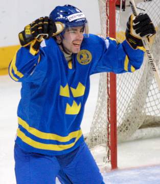 Målskytten Mathias Johansson (jubel)