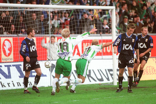 Andreas Hermansson och Mikael Andersson, Hammarby jublar