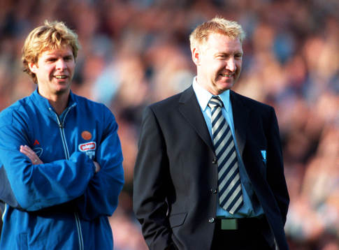 Jan-Olov Kinnvall och Michael Anderssson, tränare, Malmö