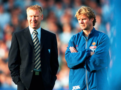 Michael Andersson och Jan-Olov Kinnvall, tränare, Malmö FF