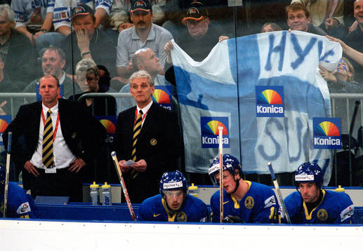 Tommy Tomth och Hardy Nilsson, tränare (coach), Sverige, i
