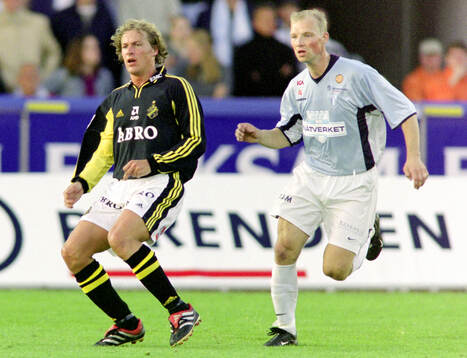 AIK:s Daniel Tjernström mot Malmös Jörgen Olsson