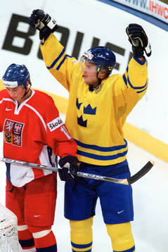 Fredrik Modin, Sverige, jublar (jubel)
