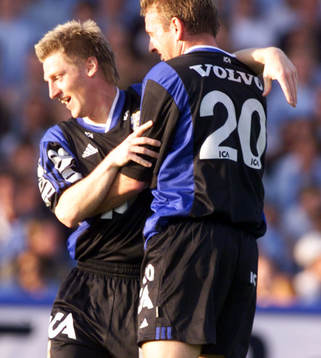 Tomas Rosenkvist och Jimmy Svensson, Göteborg jublar