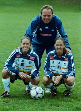 fotboll. dam, Systrarna Helen och Linda Fagerström,