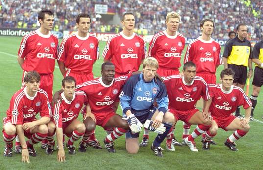 Fotboll, Champions League, Bayern München, lagbild. Patrik