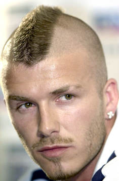 David Beckham, huvud, hår, frisyr