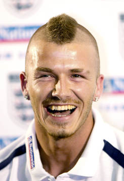 David Beckham, huvud, hår, frisyr