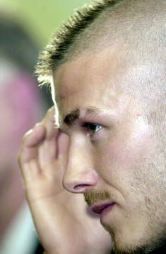 David Beckham, huvud, hår, frisyr