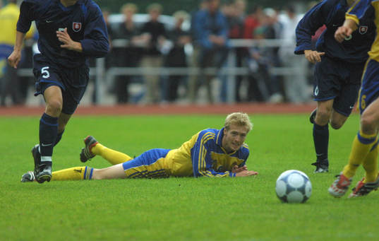 Fotboll, U21, Sverige-Slovakien, Christian Wilhelmsson