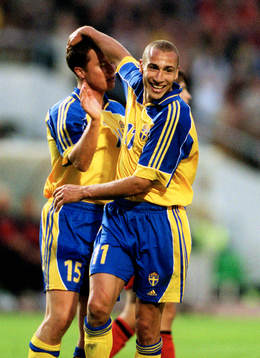 Henrik Larsson (Henke Larsson), Sverige, glädje, jubel