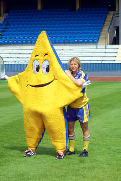 Fotboll, dam, Sverige, maskot, Bollis