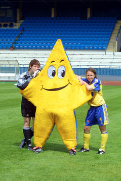 Fotboll, dam, Sverige, maskot, Bollis