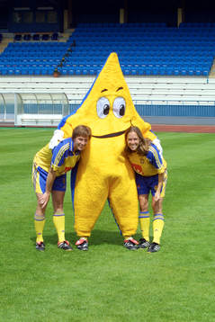 Fotboll, dam, Sverige, maskot, Bollis