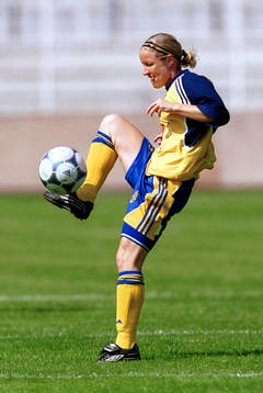 Fotboll, EM, dam, Sverige, Victoria Svensson