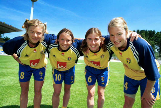 Fotboll, EM, dam, Sverige, Tina Nordlund, Hanna Ljungberg,
