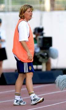 Fotboll, EM, dam, Marika Domanski Lyfors, Sverige, coach
