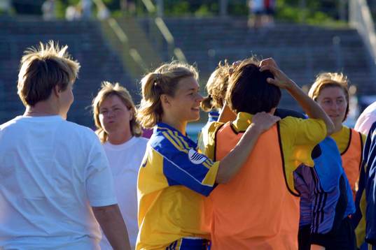 Målskytten Tina Nordlund som förde Sverige till finalen