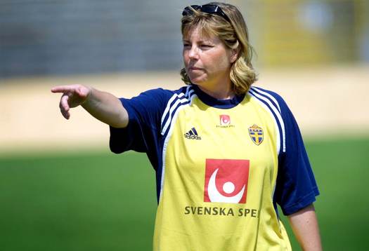Fotboll, EM, dam, Marika Domanski Lyfors, förbundskapten