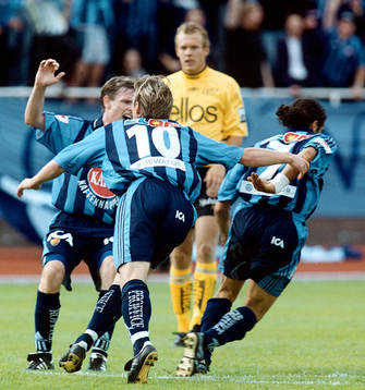 Abgar Barsom och Christer Mattiasson, Djurgården, jubel