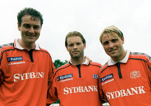 Fotboll, Dansk, Christian Karlsson, Joakim Persson och Erik