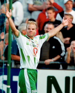 Andreas Hermansson jublar, jubel
