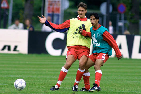 Fotboll, Zlatan Ibrahimovic, Ajax och Daniel Cruz, Ajax