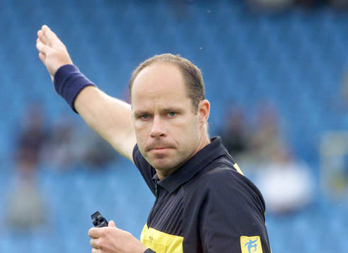 Fotboll, allsvenskan, Martin Hansson. domare