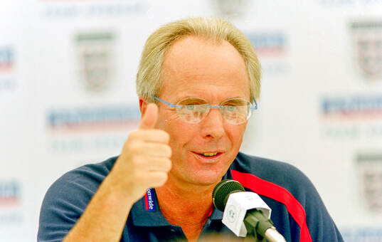 England manager Sven-Goran Eriksson at press conference