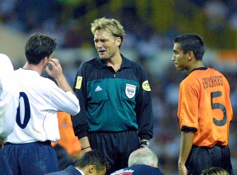 Fotboll, England - Holland, Anders Frisk, domare