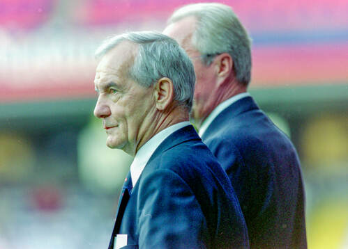 England assistant manager Tord Grip in front of manager