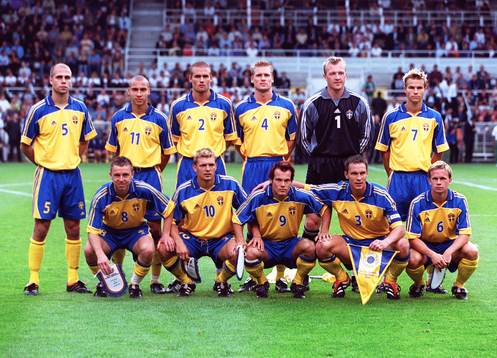 Teddy Lucic, Henrik Larsson (Henke Larsson), Olof Mellberg,
