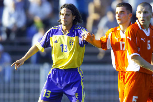 fotboll, U21, Polen - Sverige. Gustaf Andersson, Sverige