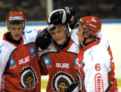 Magnus Kahnberg, Jaro Polsa, och Magnus Johansson, Frölunda