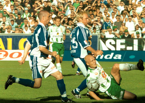 Mikael Nilsson och Martin Ekström, Halmstad och Christer