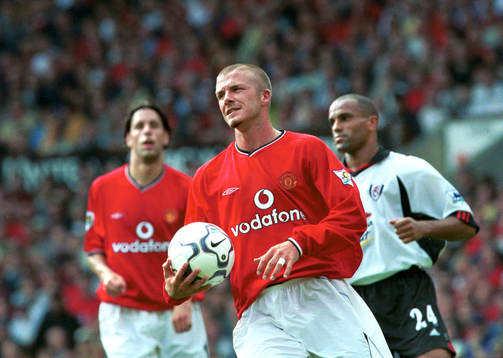 Fotboll, engelsk, David Beckham, Manchester United, Ruud