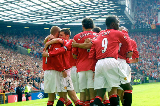Fotboll, Manchester United - Fulham,  Mål genom David