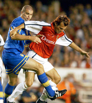 Arsenal - Leeds: Fredrik Ljungberg, Arsenal och Dominic