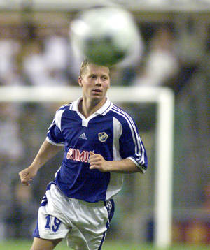 Fotboll,  Anderlecht - Halmstad BK.Robert Andersson,