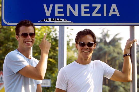 Daniel Andersson och Joachim Björklund i Venedig