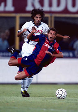 Fotboll, italiensk, Bologna - Atalanta. Carlo Nervo, Bologna