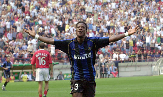 fotboll, italiensk, Mohamed Kallon, Inter, jubel