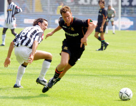 Fotboll, italiensk, Juventus - Venezia. Daniel Andersson,