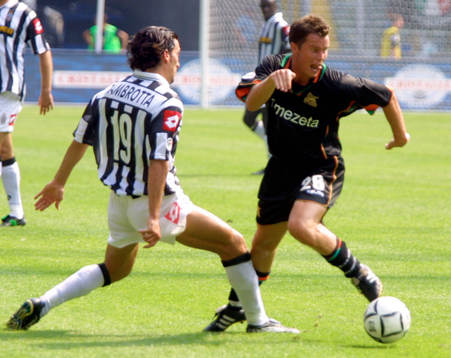 Fotboll, italiensk, Juventus - Venezia. Daniel Andersson,