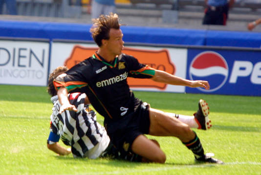 Fotboll, italiensk, Juventus - Venezia. Joachim Björklund,