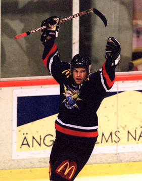 Ishockey, Mikael Bjerdahl, Halmstads Hammers, jubel