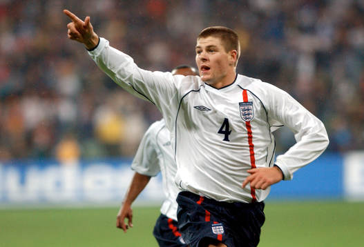 Fotboll, Steven Gerrard, England, jubel
