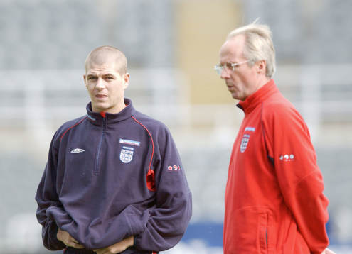 Fotboll, Steven Gerrard och Sven Göran Eriksson,